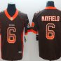 Men's Browns #6 Baker Mayfield Limited Brown Drift Fashion Stitched Jersey