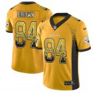 Men's Steelers 84 Antonio Brown Limited Yellow Drift Fashion Stitched Jersey