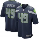 Men's Seattle Seahawks 49 Shaquem Griffin Game Blue Stitched Jersey