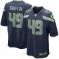 Men's Seattle Seahawks 49 Shaquem Griffin Game Blue Stitched Jersey