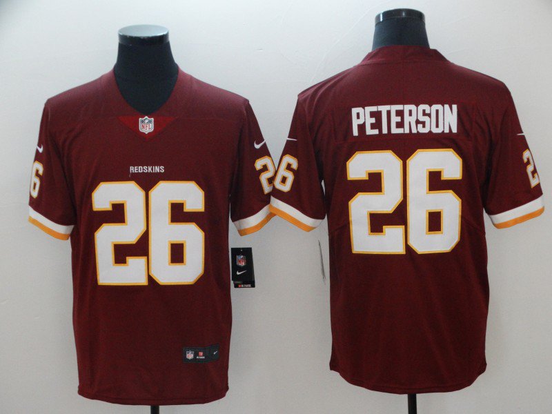 Men's Washington Redskins 26 Adrian Peterson Limited Red Burgundy Stitched Jersey