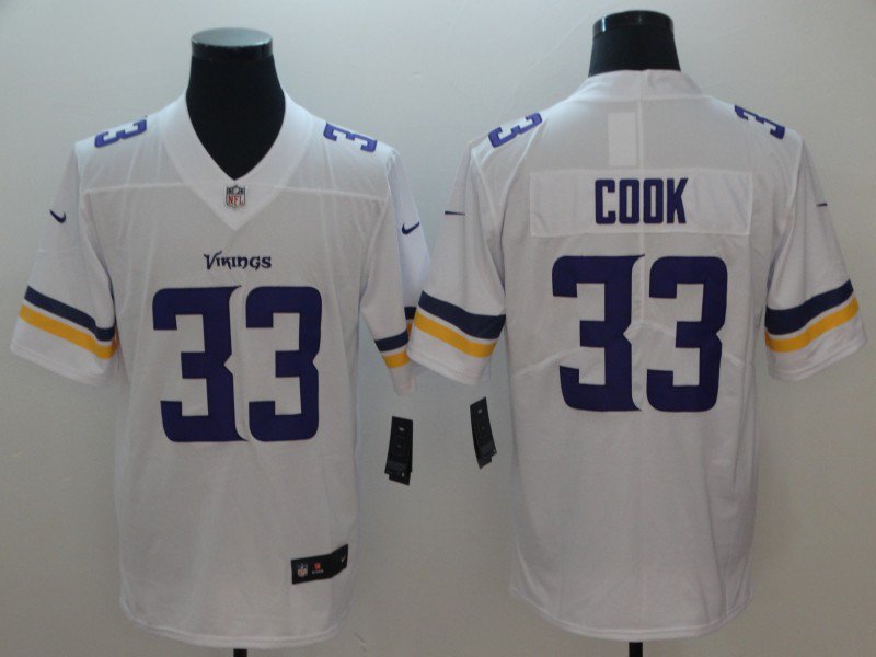 Men's Minnesota Vikings 33 Dalvin Cook Limited White Stitched Jersey