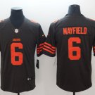 Men's Cleveland Browns 6# Baker Mayfield Brown Color Rush Stitched Jersey