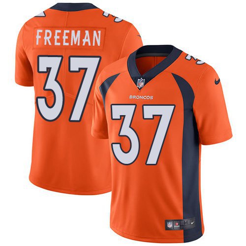 Men's Denver Broncos #37 Royce Freeman Limited Orange Stitched Jersey