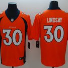 Men's Denver Broncos #30 Phillip Lindsay Limited Orange Stitched Jersey