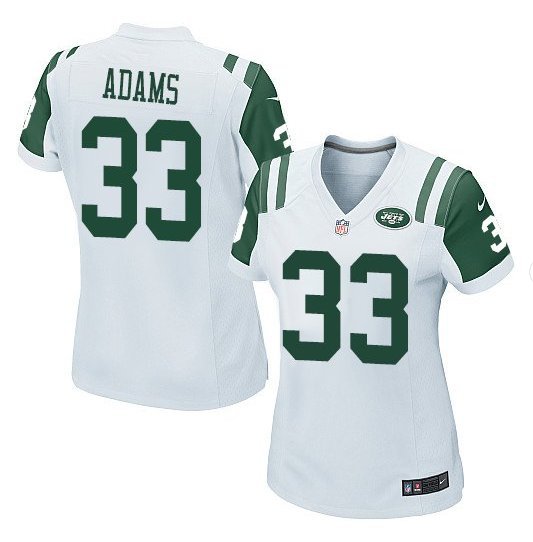 Women's York Jets 33 Jamal Adams Game White Stitched Jersey