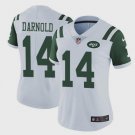 Women's York Jets 14 Sam Darnold White Stitched Jersey