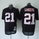 Men's 49ers #21 Deion Sanders Elite Black Stitched Jersey