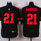 Men's San Francisco 49ers #21 Deion Sanders Elite Black Stitched Jersey