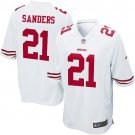 Men's San Francisco 49ers #21 Deion Sanders Game White Stitched Jersey