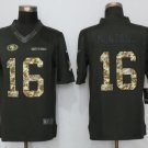 Men's San Francisco 49ers 16# Joe Montana Camo Salute To Service Stitched Jersey
