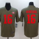Men's San Francisco 49ers 16# Joe Montana Salute To Service Stitched Jersey