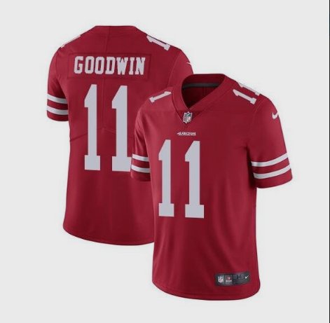 Men's 49ers 11# Marquise Goodwin Limited Red Stitched Jersey