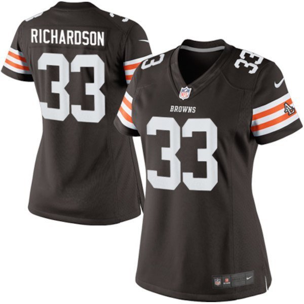Women's Cleveland Browns #33 Trent Richardson Brown Stitched Jersey