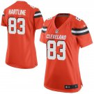 Women's Cleveland Browns 83# Brian Hartline Game Orange Stitched Jersey
