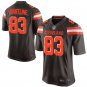 Men's Cleveland Browns 83# Brian Hartline Game Brown Stitched Jersey