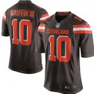 Men's Cleveland Browns 10# Robert Griffin III Game Brown Stitched Jersey