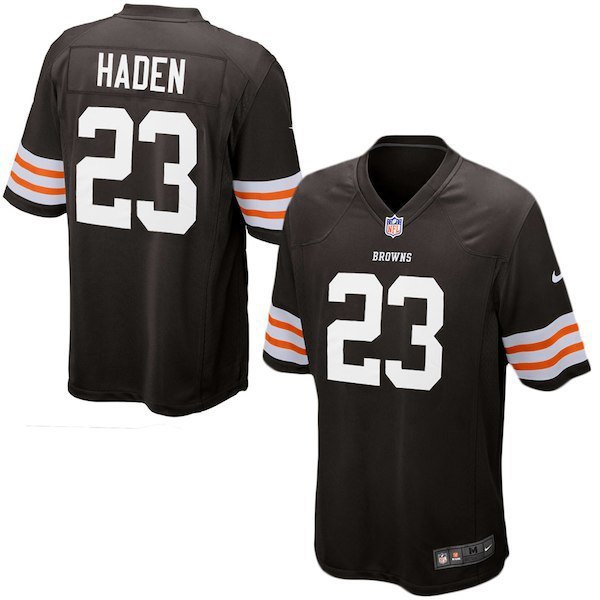 Youth Cleveland Browns #23 Joe Haden Game Brown Stitched Jersey