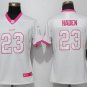 Women's Cleveland Browns #23 Joe Haden White Pink Stitched Jersey