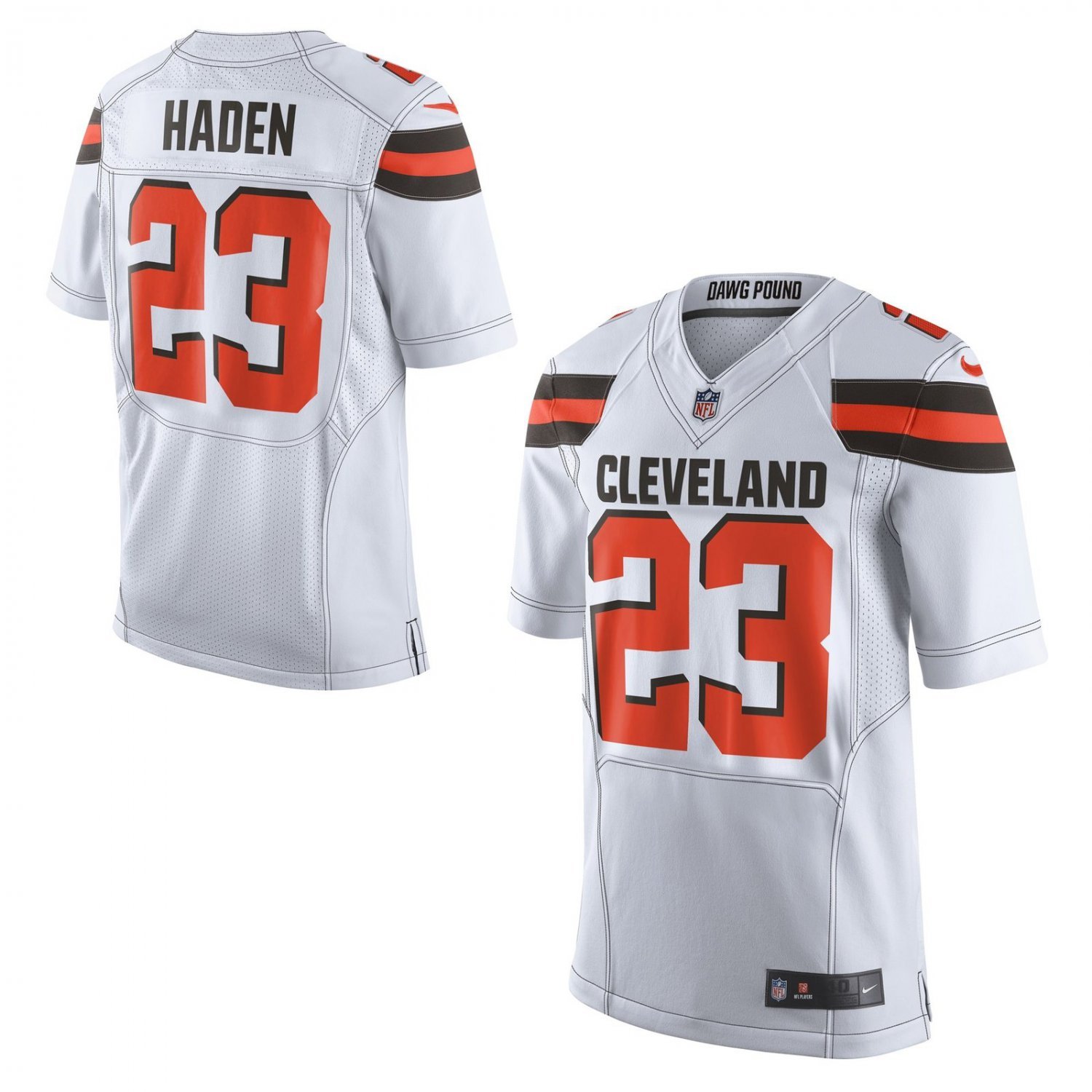 Men's Cleveland Browns 23# Joe Haden Elite White Stitched Jersey