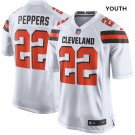 Youth Cleveland Browns 22# Jabrill Peppers White Stitched Jersey