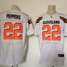 Men's Cleveland Browns 22# Jabrill Peppers Elite White Stitched Jersey