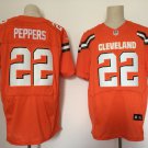 Men's Cleveland Browns 22# Jabrill Peppers Elite Orange Stitched Jersey
