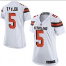 Women's Cleveland Browns 5# Tyrod Taylor White Stitched Jersey