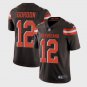 Men's Cleveland Browns 12# Josh Gordon Limited Brown Stitched Jersey