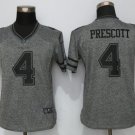 Women's Dallas cowboys #4 Dak Prescott Game Gray Stitched Jersey