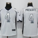 Women's Dallas Cowboys #4 Dak Prescott White Drift Fashion Stitched Jersey