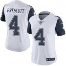 Women's Dallas Cowboys #4 Dak Prescott Limited White Stitched Jersey