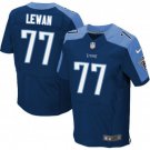 Men's Tennessee Titans #77 Taylor Lewan Elite Navy Blue Stitched Jersey