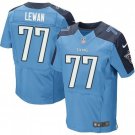 Men's Tennessee Titans #77 Taylor Lewan Elite Blue Stitched Jersey