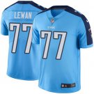 Men's Tennessee Titans #77 Taylor Lewan Limited Blue Rush Stitched Jersey