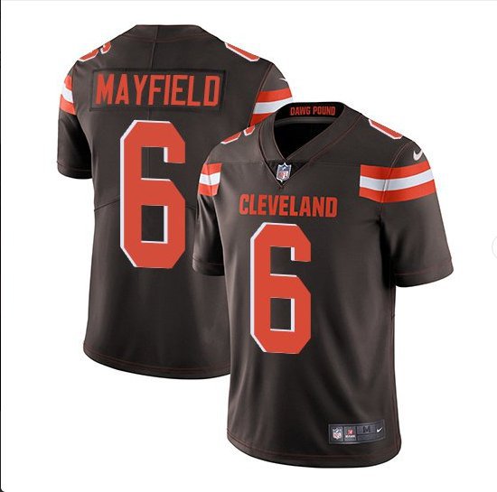 Men's Cleveland Browns #6 Baker Mayfield Limited Brown Stitched Jersey