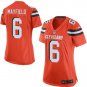 Women's Cleveland Browns #6 Baker Mayfield Limited Orange Stitched Jersey