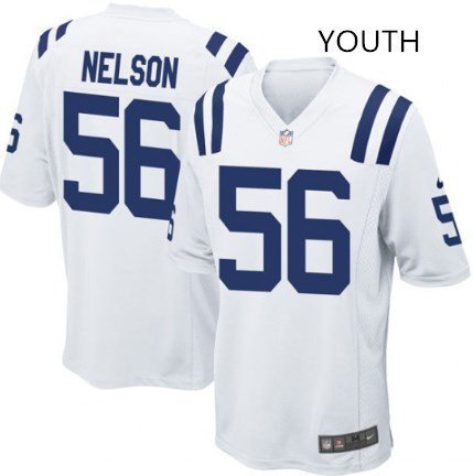 Youth Indianapolis Colts #56 Quenton Nelson White Stitched Jersey