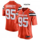 Youth Cleveland Browns 95# Myles Garrett Orange Stitched Jersey