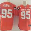 Men's Cleveland Browns 95# Myles Garrett Elite Orange Stitched Jersey
