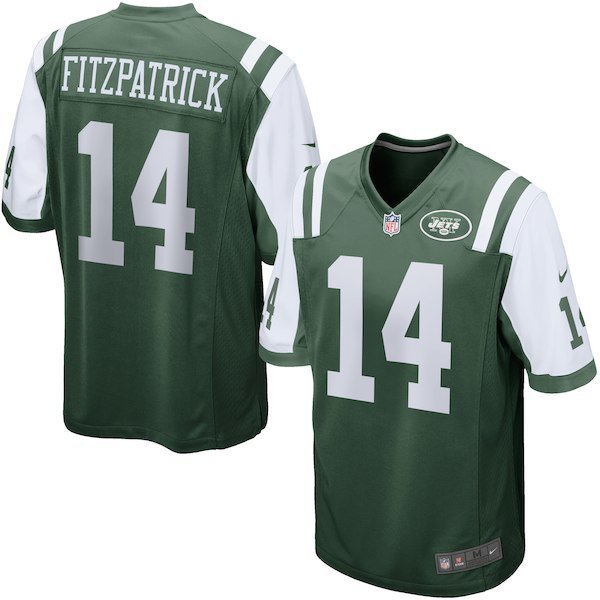 Men's York Jets #14 Ryan Fitzpatrick Game Green Stitched Jersey