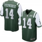 Men's York Jets #14 Ryan Fitzpatrick Game Green Stitched Jersey