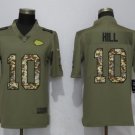 Men's Kansas City Chiefs 10# Tyreek Hill Olive Camo Stitched Jersey