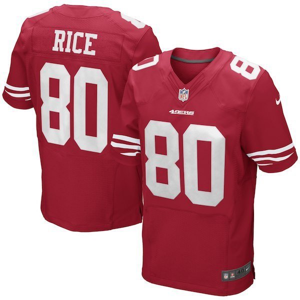 Men's San Francisco 49ers #80 Jerry Rice Elite Red Stitched Jersey