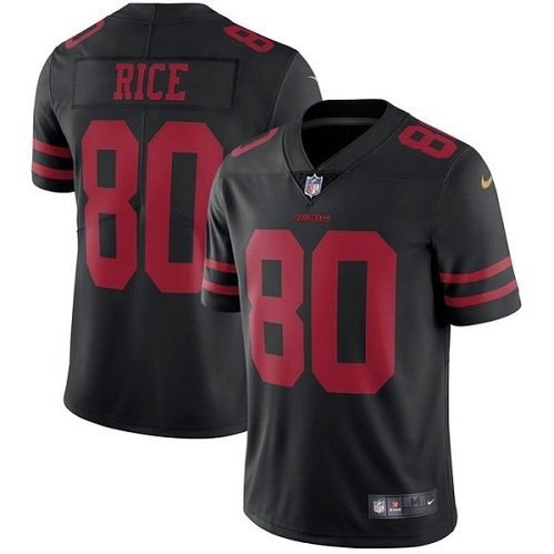 Men's San Francisco 49ers #80 Jerry Rice Limited Black Stitched Jersey