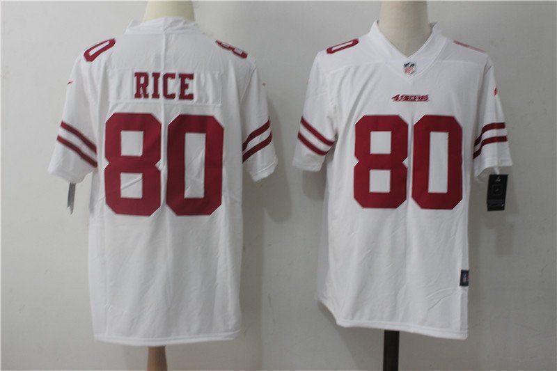 Men's San Francisco 49ers #80 Jerry Rice Limited White Stitched Jersey