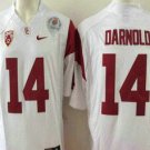 Men's USC Trojans #14 Sam Darnold White College Stitched Jersey