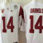 Men's USC Trojans #14 Sam Darnold White College Stitched Jersey