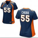 Women's Denver Broncos 55# Bradley Chubb Game Navy Blue Stitched Jersey