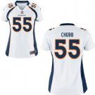Women's Denver Broncos 55# Bradley Chubb Game White Stitched Jersey